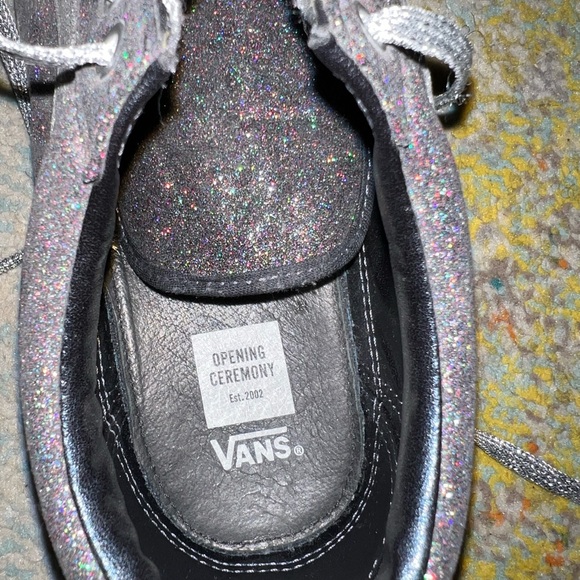 Opening Ceremony Vans Silver Glitter Sneakers Flats - Picture 5 of 6